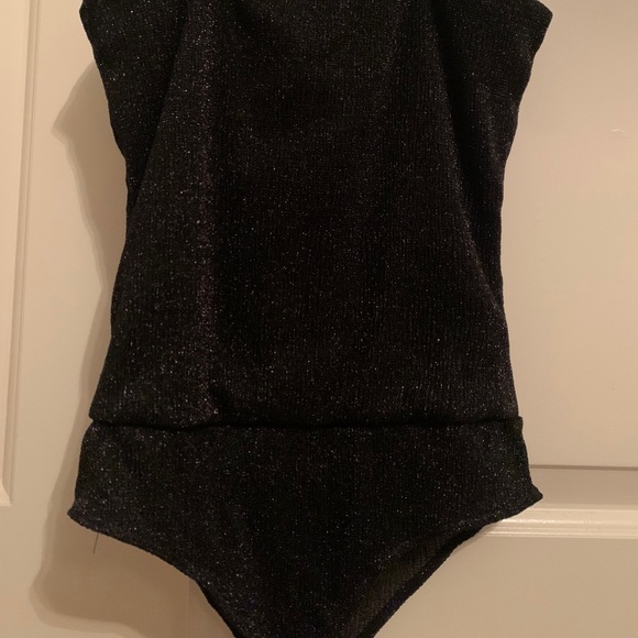 Black Shimmer Bodysuit - Picture 2 of 3